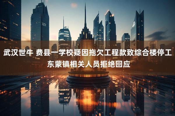 武汉世牛 费县一学校疑因拖欠工程款致综合楼停工 东蒙镇相关人员拒绝回应