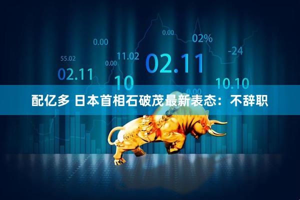 配亿多 日本首相石破茂最新表态：不辞职