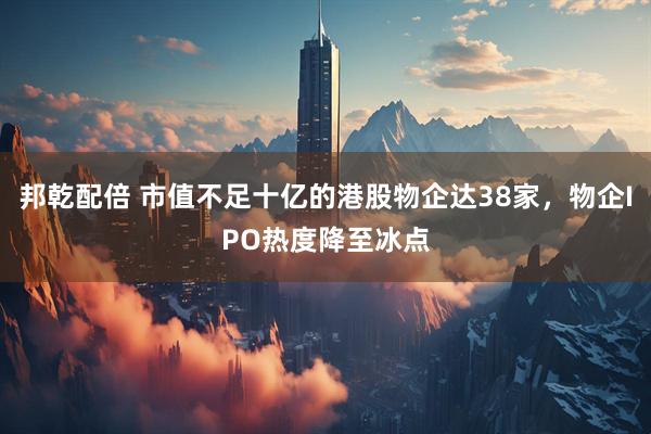 邦乾配倍 市值不足十亿的港股物企达38家，物企IPO热度降至冰点