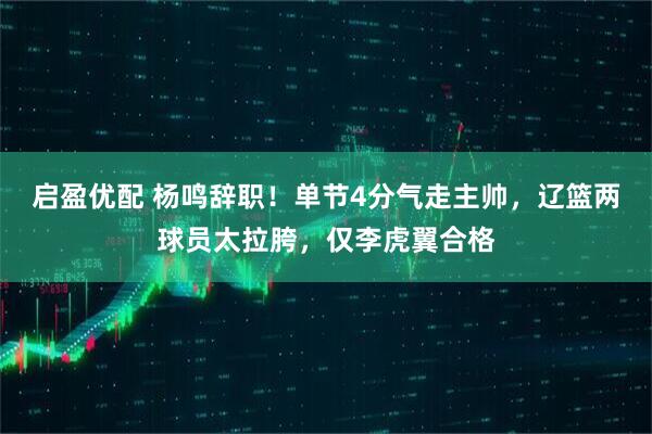 启盈优配 杨鸣辞职！单节4分气走主帅，辽篮两球员太拉胯，仅李虎翼合格
